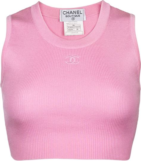 pink chanel top|pink and white chanel top.